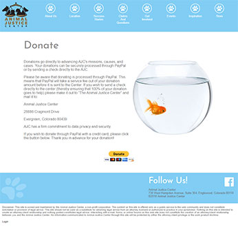 Animal Justice Center Website